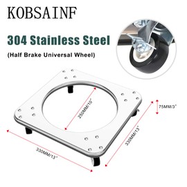 304 Movable Propane Cylinder Base,Propane Tank Stand Dolly with Brake Wheel,5-30ib Gas Cylinder Fixed Shelf for Cylinder Consignment and Stationary Storage,Used to Carry Buckets