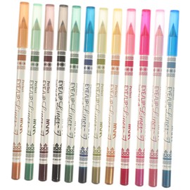 FRCOLOR Eyeshadow Pencil Jumbo Eye Liner Pen 12 Color Eyeshadow Stick Pearl Glitter Big Eyes Waterproof Makeup