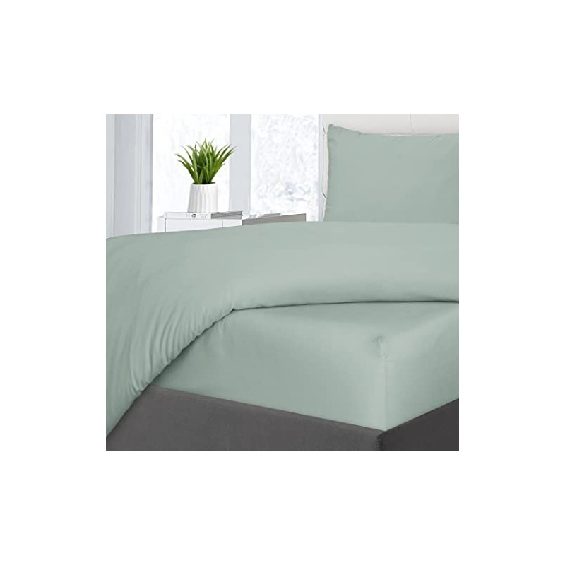 Sleepdown Fitted Sheet Plain Warm Cosy Breathable Super Soft 100%