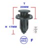 Xtremeauto® Black 10mm Hole Plastic Car Fixing Clips x 10