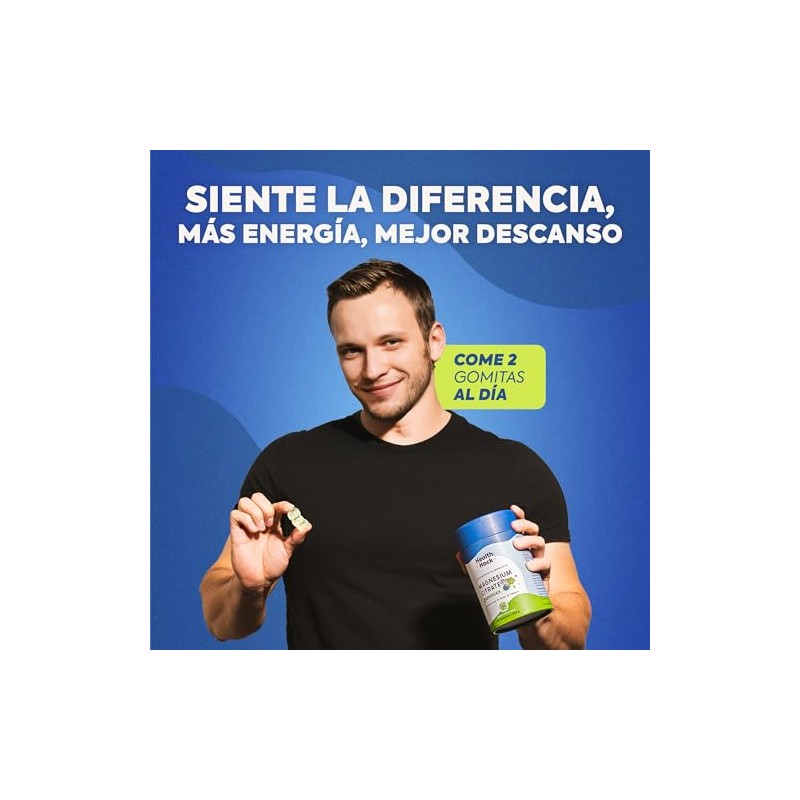 Health Hack Citrato Magnesio Gomitas 400 Elemental Como Por Porción