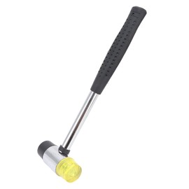 Martillo de Dos Cabezas, Aplicación Amplia Rosca Antideslizante Mazo de Goma Integrado de Agarre Cómodo para la Instalación (Φ25mm)