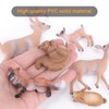 Pack of 6 Forest Animals Figures, Realistic Deer Fox Squirrel