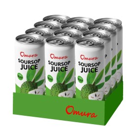 Omura Real Soursop Graviola Juice with Pulp 11.3 FL. Oz. - 12-Pack
