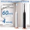 Tvdoei 2Pack Black & White Electric Toothbrush with 8 Brush