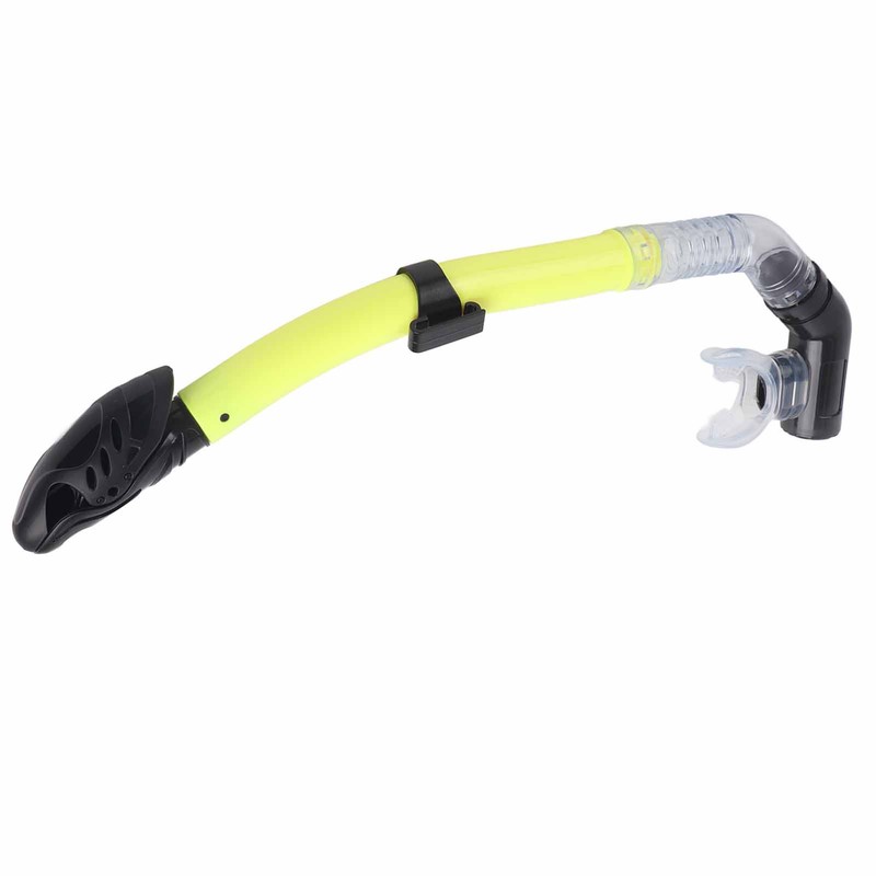 Durable Full Dry Swimming Diving Snorkel with Silicone Mouthpiece (yellow)