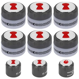 RO6G Upgrade Grill Knobs Kit 67692 Replacement Weber Summit 600 660 670 with 6 Main Burner Knob - 1 IR Knob - 1 Smoke and 1 Grill Burner Control Knob - 9 Pack