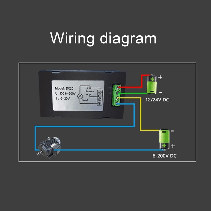 Battery Capacity Monitor Current Voltage Temperature Indicator Backlit LCD Display
