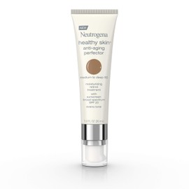 Neutrogena Healthy Skin Anti-Aging Perfector Tinted Facial Moisturizer and Retinol Treatment with Broad Spectrum SPF 20 Sunscreen with Titanium Dioxide, 60 Medium to Deep, 1 fl. oz