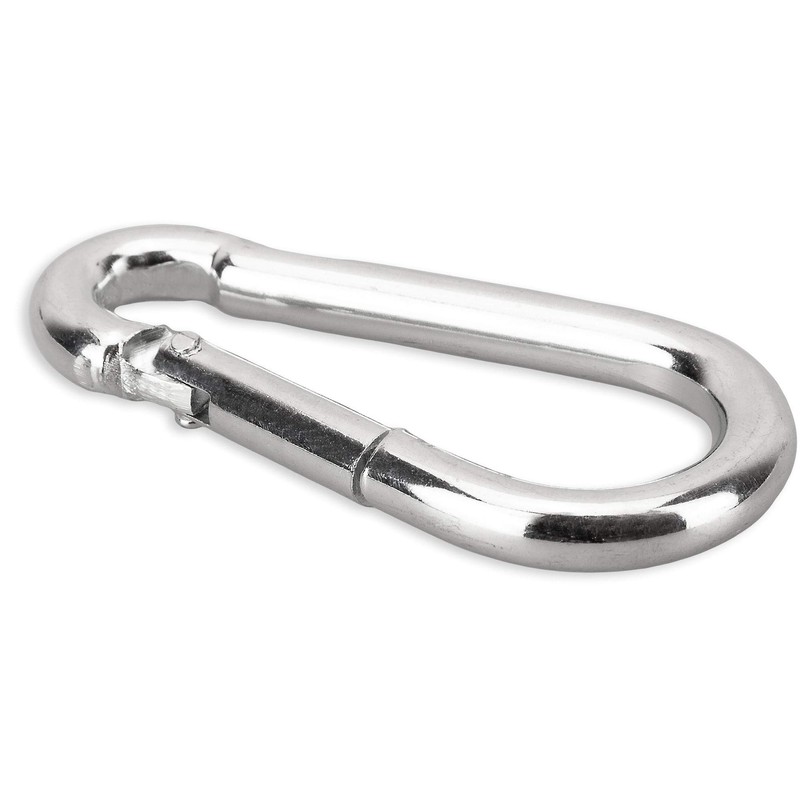 C.P. Sports Carabiner Hook Solid Steel Chrome Plated 80mm x