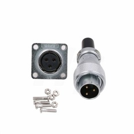 WS16 3 Pin Aviation Circular Metal Connector Male Female 10A Plug Socket Heavy Duty Industrial Power AC Solar Automotive Outdoor Application 14awg