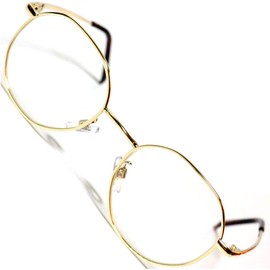 Berkut 1040143 Modeled Date Glasses, Transparent Lenses, Square, Lightweight, Fatigue Resistant, Eye Friendly, gold/clear