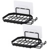 2Pcs Soap Holder for Shower Wall with 2 Hooks Removable
