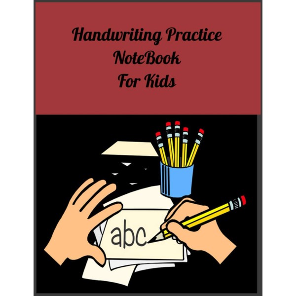 Handwriting Practice Notebook: Notebook with100 Dotted lined Paper( 6 simple