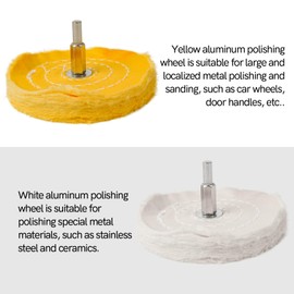 Unicaravan Aluminum Wheel Polishing Kit for Drill Buffing Wheel for Car Motorcycle Wheel Rim Manifold Polishing for Stainless Steel Chrome Wood Plastic Ceramic Glass Woods Machine Jewelry etc 6PCS