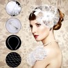 Cuffbow 27 Pcs White Tea Party Accessories for Women Fascinator