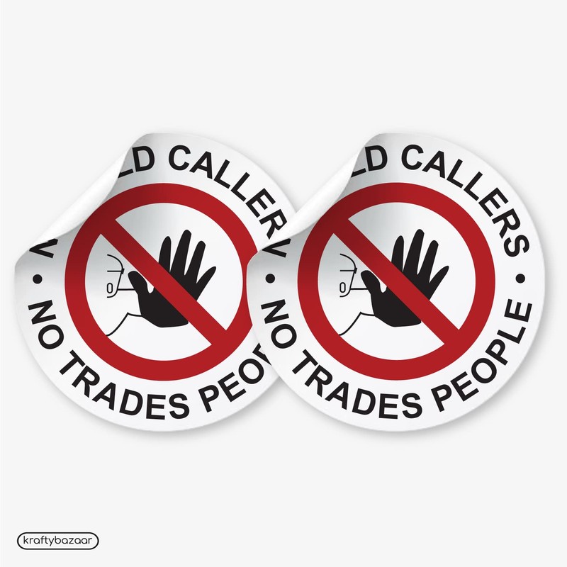 Set of 2 No cold callers, no sales people Safety