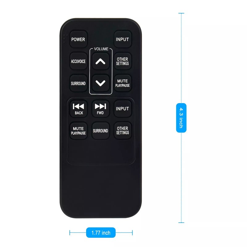For ZVOX New Replace Remote Control for ZVOX AccuVoice Sound