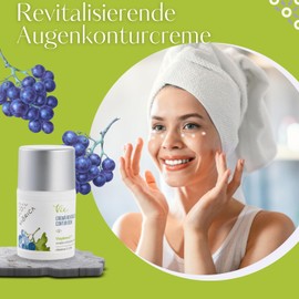 Revitalisierende Augencreme - Anti-Aging Pflege für die empfindliche Haut um die Augen - Reduziert Augenringe und Schwellungen, Feuchtigkeitspflege, natürliche Inhaltsstoffe.
