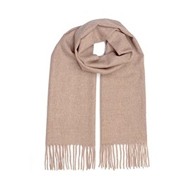 EVSEG 100% Mongolian Cashmere Winter Scarf | Imported Cashmere | Men and Women | 12 x 60 (Natural Taupe)