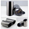 Dsycar Black Coated Polished Finish Stainless Steel Car Exhaust Muffler