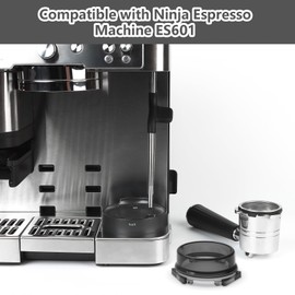 2 Pack Portafilter Funnel for Ninja Espresso Machine Accessories, Plastic Espresso Funnel for Ninja Luxe Cafe, 2pack Black