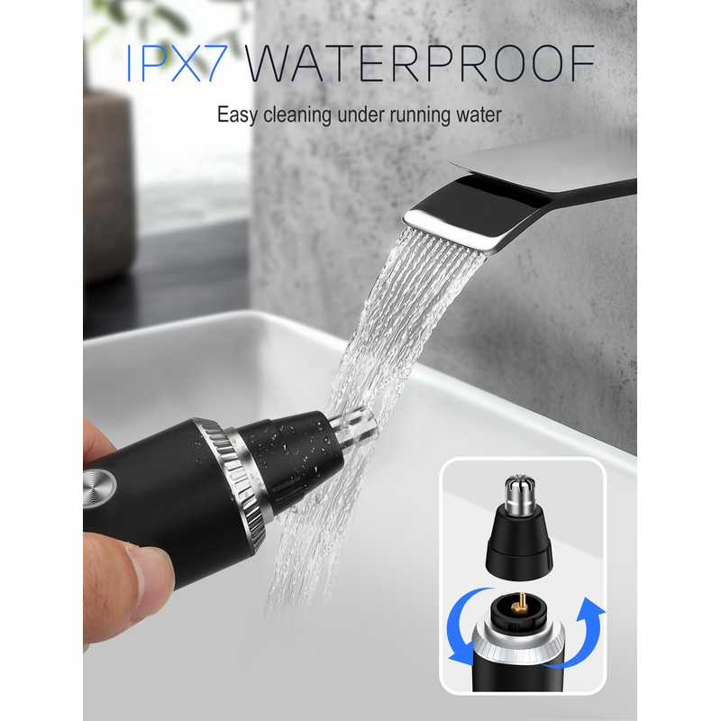 FONCOOD 3-in-1 Nose and Ear Trimmer for Men & Women