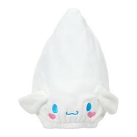 Sanrio 067598 Face Cap Towel, Cinnamo Roll, Body: 85% Polyester, 15% Nylon, Ribbon, Face, Filling: 100% Polyester, One Size Fits Most Adults