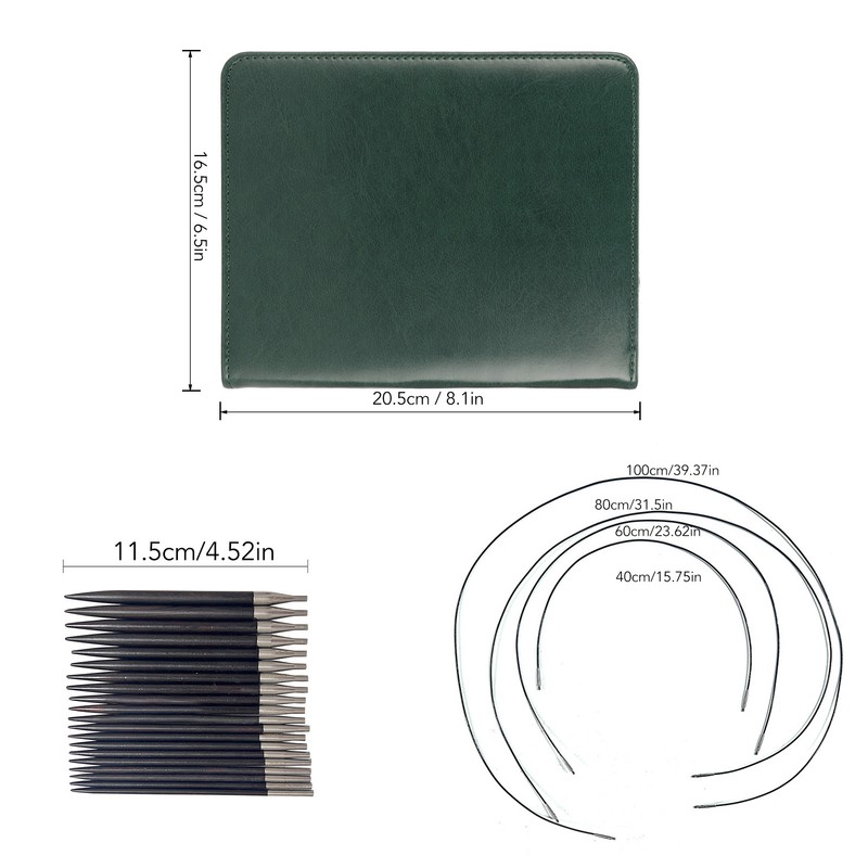 Interchangeable Circular Knitting Needles Set with 10 Different Size Crochet