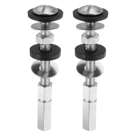 sourcing map 4Pcs Universal Toilet Tank to Bowl Screws Kit, Stainless Steel Heavy Duty Toilet Bolts with Lock Nuts and Gaskets for Bathroom Toilet Repair and Mounting