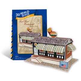 3D立体パズル 3D World Style Series ファーストフードレストラン W3124h