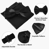 Marjoramy Set of 4 Men's Bow Ties with Pocket Square