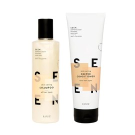 SEEN Shampoo & Deeper Conditioner Bundle - Scented, Non-Comedogenic & Sulfate-Free Hair Care - Dermatologist-Developed, Safe for Sensitive & Acne-Prone Skin