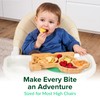 Bamboo Divided Suction Plate Baby - Strong Suction Toddler Plates