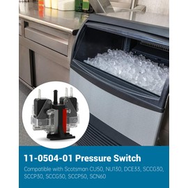 Upgraded 11-0504-01 Pressure Switch, Ice Machines Pressure Switch, Compatible with Scotsman CU50, NU130, DCE33, SCCG30, SCCP30, SCCG50, SCCP50, SCN60