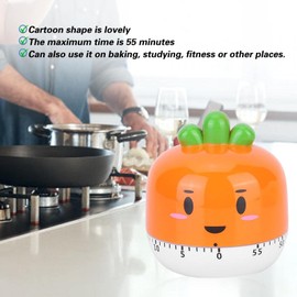 Timer, Cartoon Mechanical Cooking Timer Cartoon Kitchen Timer, for Studying Home Baking(orange)