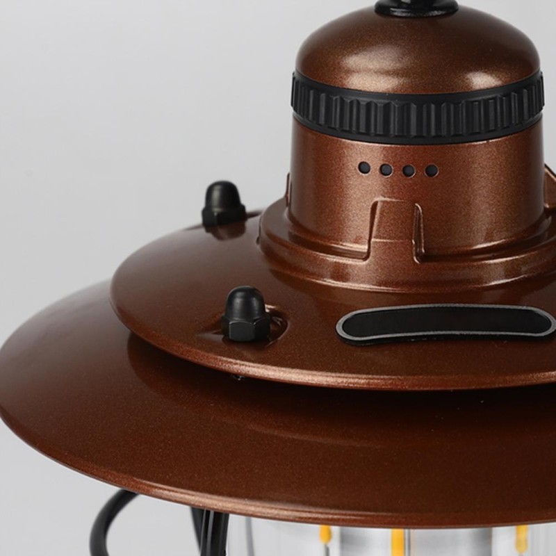 Outdoor Camping Lantern Portable Retro Camping Tent Light USB Rechargeable