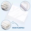 Anley White Mini Flag 12 Pack Hand Held Solid White