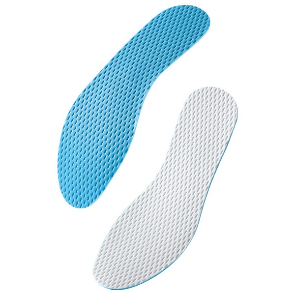 Aorsky Insole, Shock Absorption, Sweat Absorption, Antibacterial, Odor Resistant, Soft, Anti-Slip, Free Cut, Sneakers, High Heels, Flat Shoes, Leather Shoes, Cloth Shoes, Work Shoes