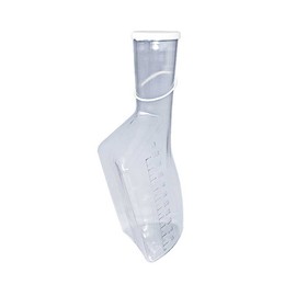 Urinal Cover Men Square, Transparent, White Lid, 1 Litre