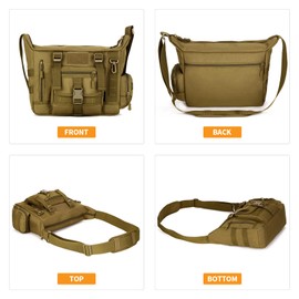 HUNTVP Tactical Messenger Bag Shoulder Bag Cross Body Bag Belt Sling Bags Laptop For Working Cycling Hunting Camping