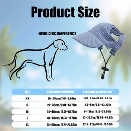 Dog Sun Hats, Adjustable Summer Sun Protection Hat, Small Medium Large Dog Baseball Cap with Ear Holes, Pet Visor Cap for Puppies Cats