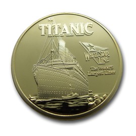 Titanic Commemorative Coin Golden Rare Collectable Token Honour Souvenir Present