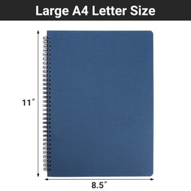 EUSOAR Dotted Journal, A4 3Packs 11" x 8.5" 120 Pages Spiral Journaling Notebook, Dot Grid Notebooks for Sketching Math Drawing College Office Note Taking Writing-Black,Royal Blue,Kraft