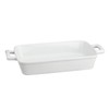 HIC Kitchen Rectangular Lasagna Pan with Handles, Fine White Porcelain,