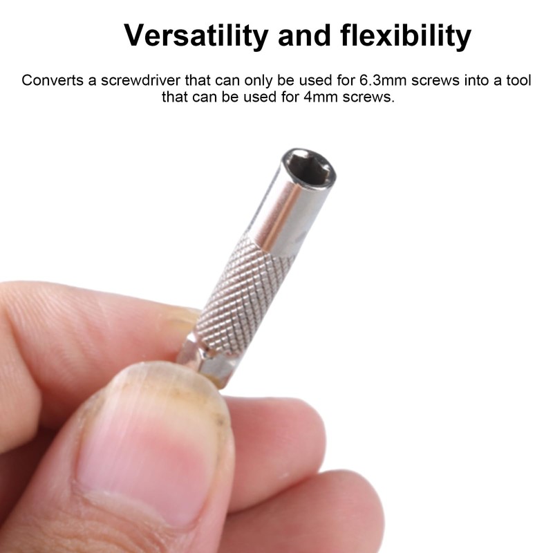 PTILSERY Hexagon Shank 6.35mm 1/4"" Insert Bit Adapter To 4mm