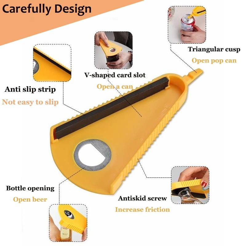 Easy Grip 4-in-1 Jar Opener - Effortless Opening for Weak