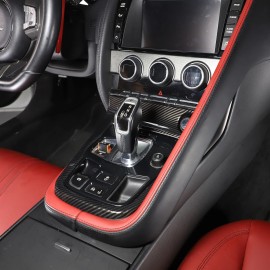 car-king888 ABS Carbon Car Control Gear Shifter Frame Cover Trim For Jaguar F-TYPE 2013-2024