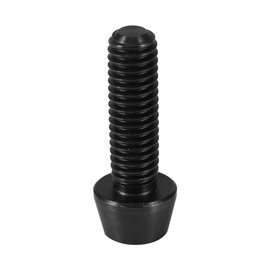 M6X16/20 Titanium Screws, 6pcs Road Mountain Bike ycle Stem Screws Titanium Tapered Head Screw with Washer (M6X20 Black)