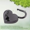 Mini Padlocks, Vintage Heart Shape Key Padlocks Gun Black Metal